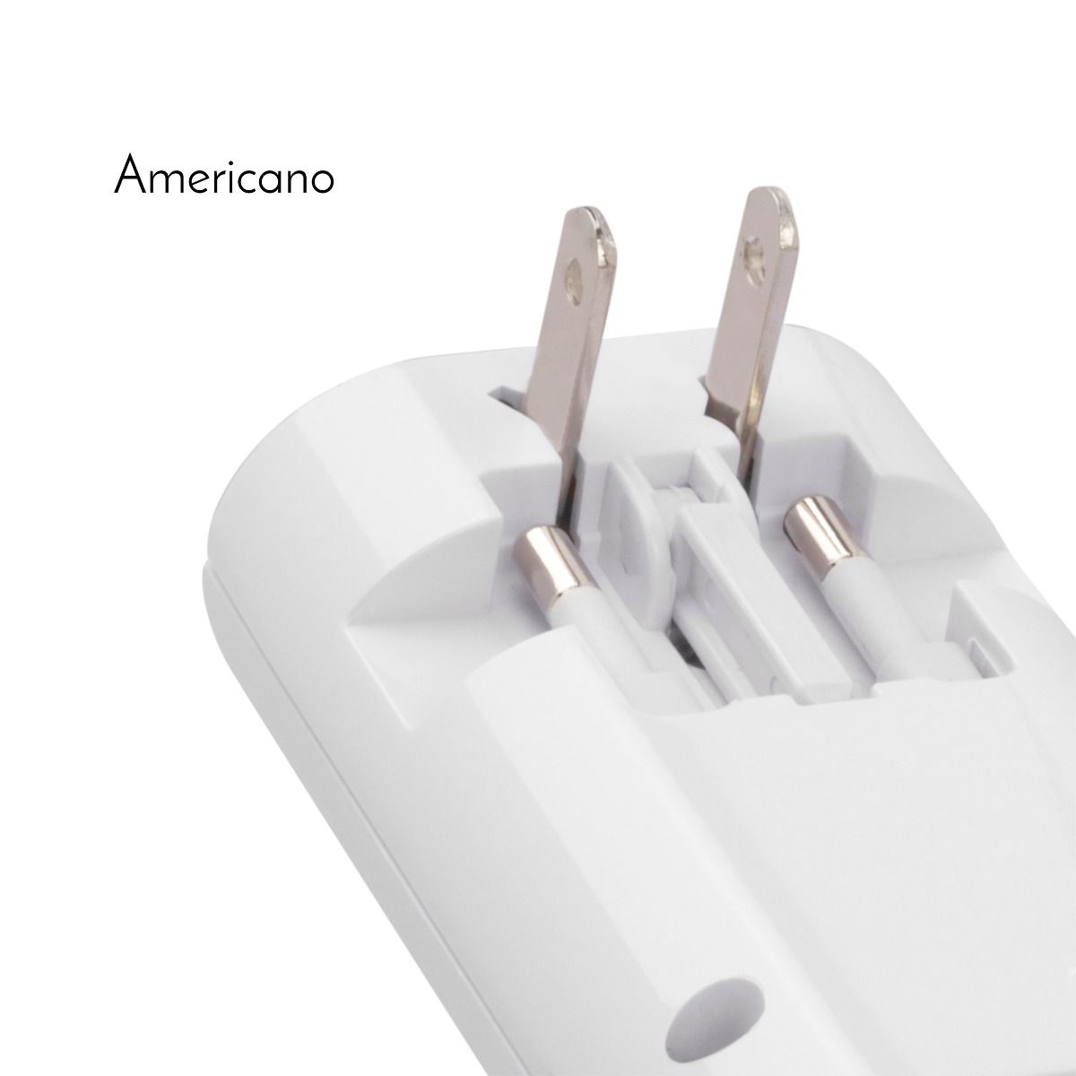 Adaptador universal de contactos, con cargador USB para viaje