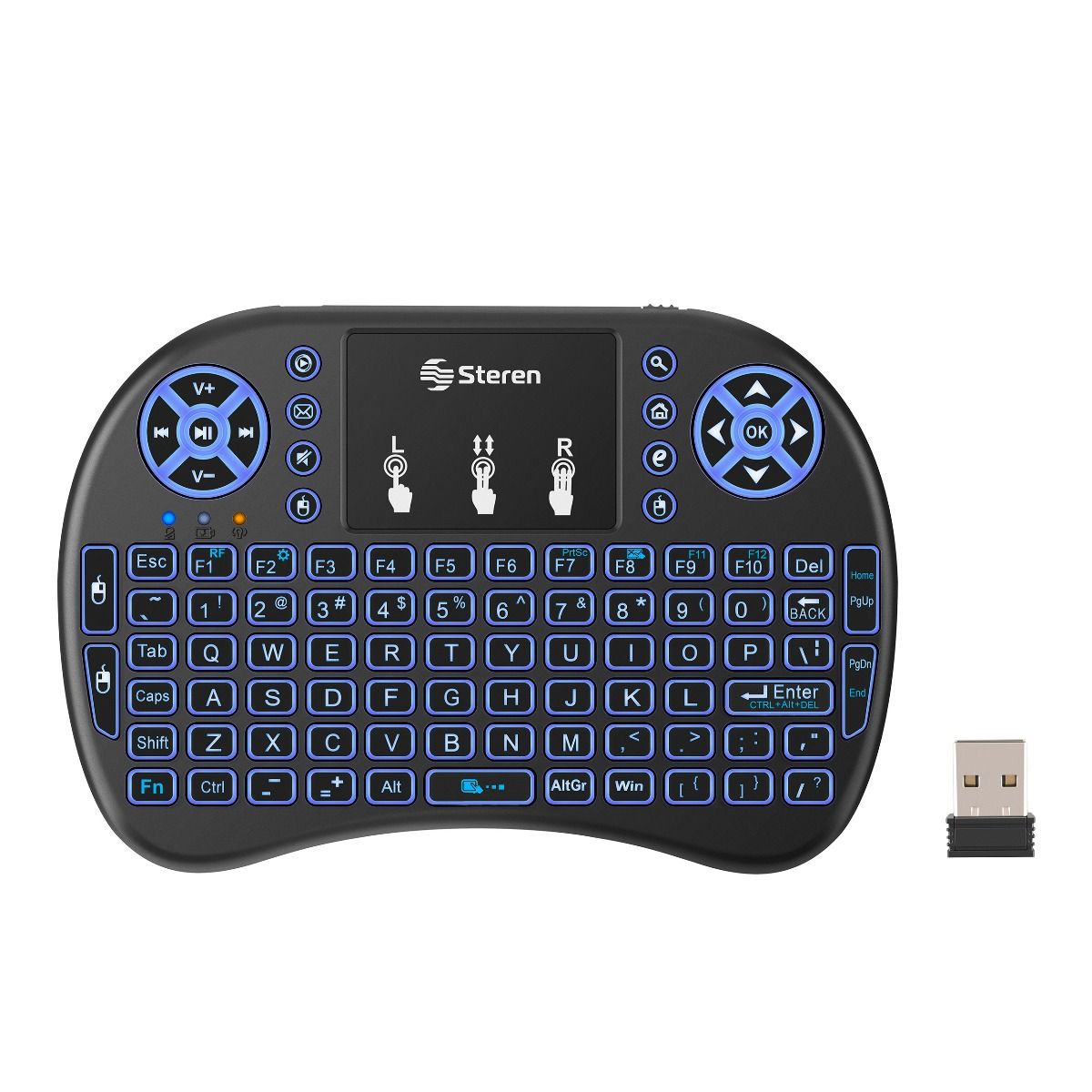 Mini teclado inalámbrico USB con panel táctil Touchpad Entretenimiento para  PC, TABLETS, CELULARES, CONSOLAS DE VIDEOJUEGO, SMART TV, HTPC/IPTV,  ANDROID TV BOX, etc. DOSYU DY-KM03