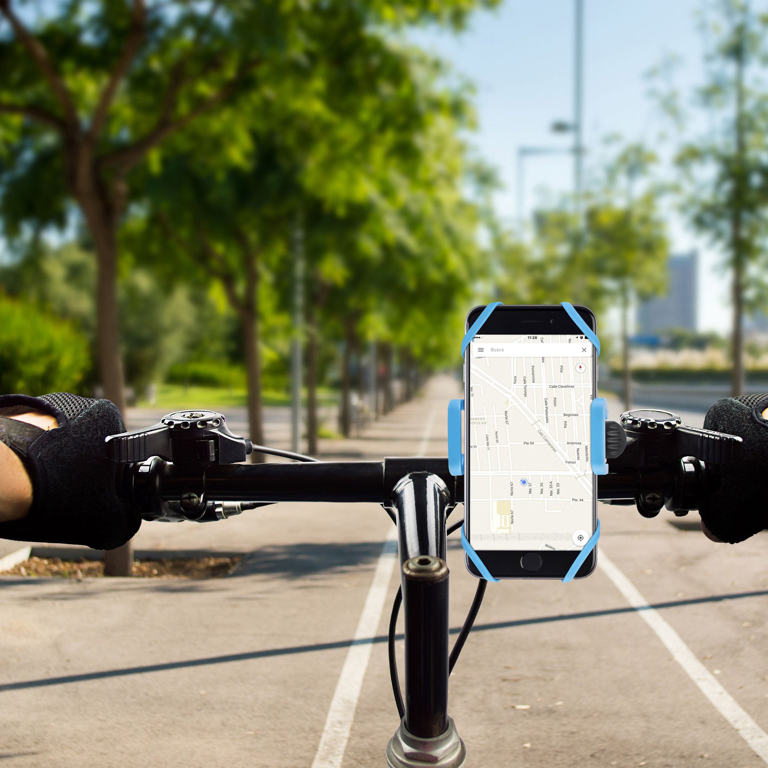 Soporte para celular con sujeción en manubrio