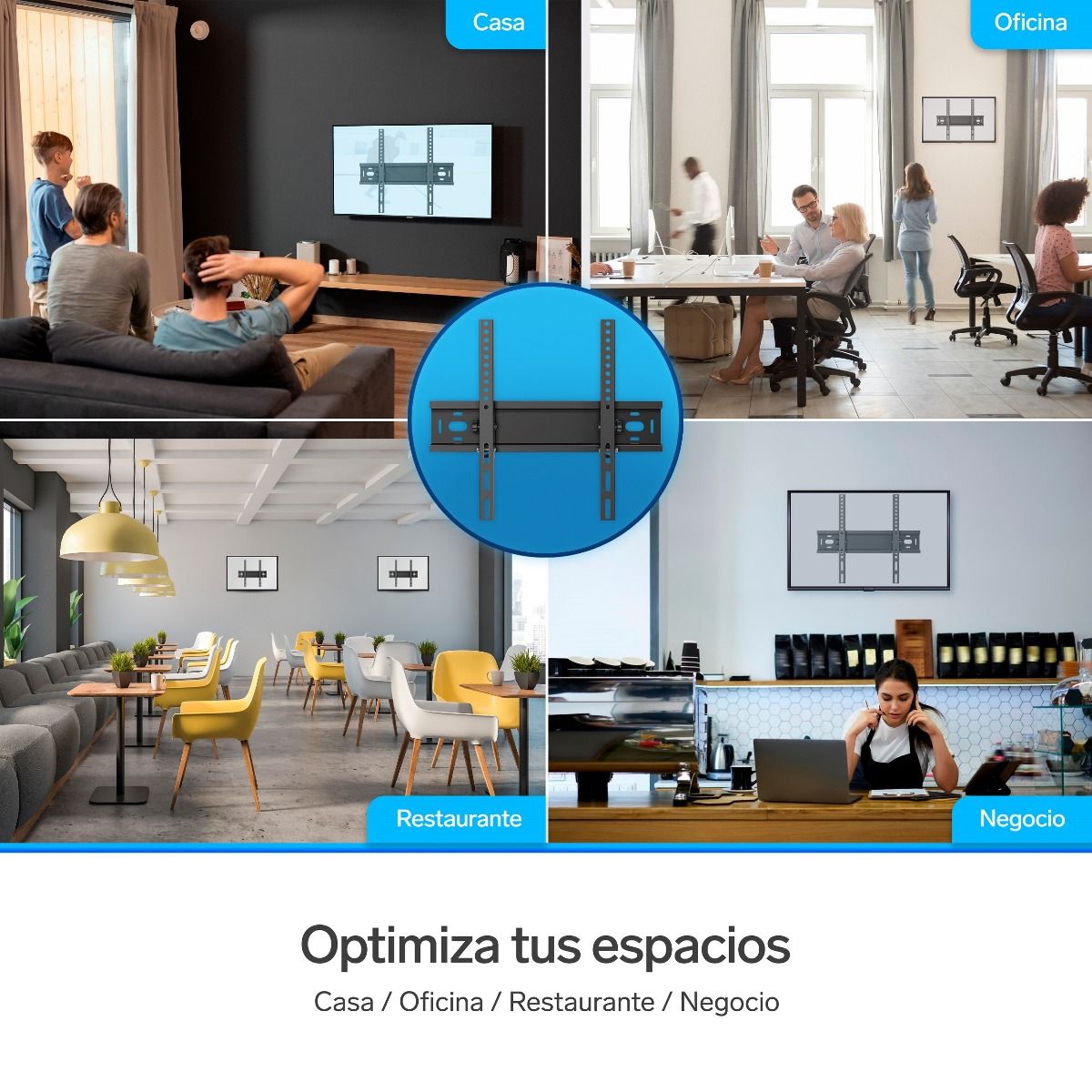 Soporte para pantallas de 25" a 50", con ajuste de inclinación