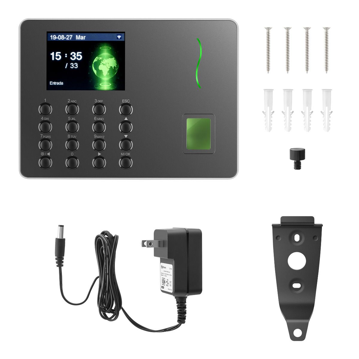 Reloj checador de huella digital con Wi-Fi*