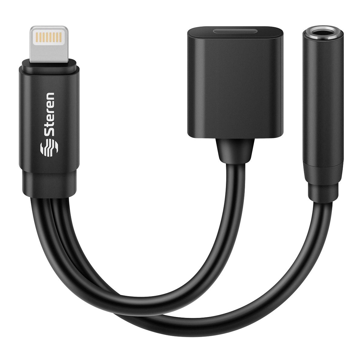 Cable auxiliar de iPhone para automóvil, certificado Veetone Lightning a  conector de auriculares de 0.138 in, cable auxiliar de audio estéreo macho