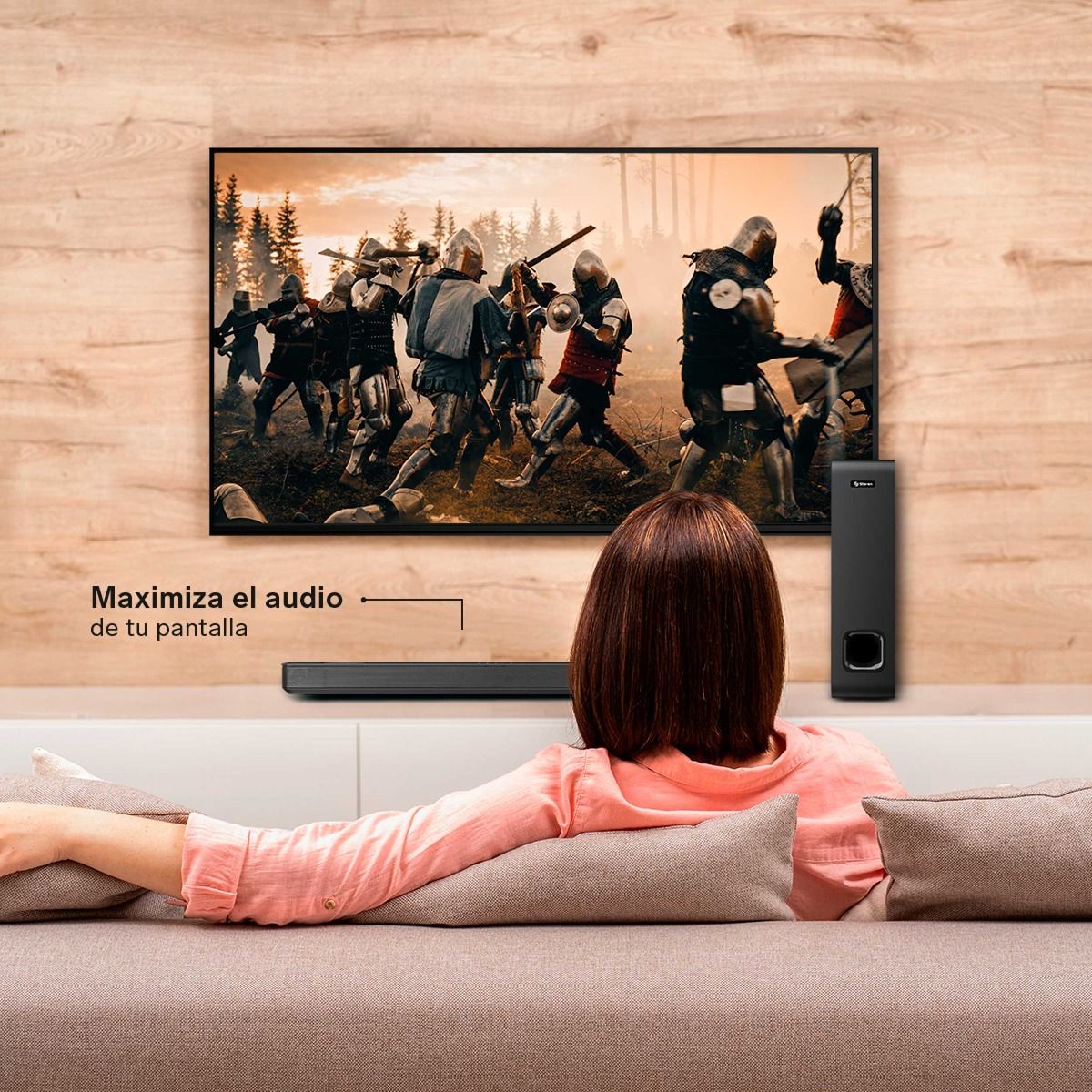 Barra de sonido y subwoofer 900 W PMPO Bluetooth*