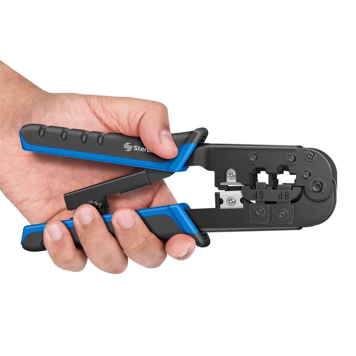Pinza ponchadora de plug RJ11, RJ12 y RJ45