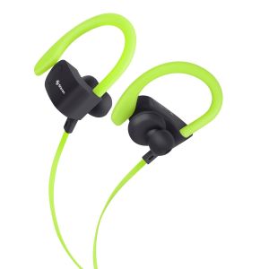 Audífonos Bluetooth Sport Free con cable plano color verde
