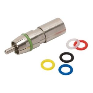 Conector macho RCA tipo PermaSeal-II para cable RG6