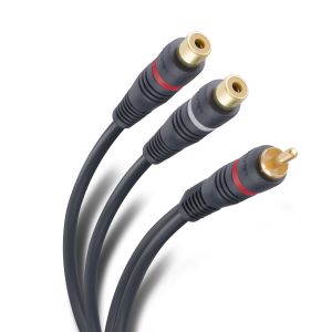 Cable RCA plug a 2 jacks, de 15 cm