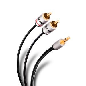 Cable Auxiliar de Audio Steren 297-070 Plug a Plug 3.5MM Ultradelgado  Conectores Reforzados 90CM