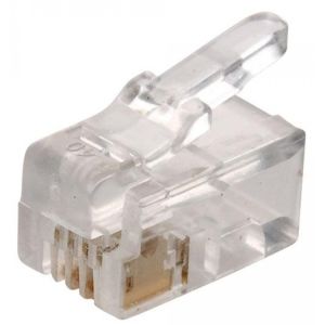 Conector telefónico modular RJ9, de 4 contactos