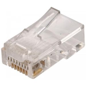 Conector telefónico modular RJ45 de 8 contactos para cable redondo