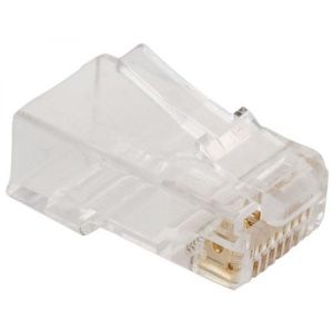 Conector RJ45 de 8 contactos CAT 5e, para cable plano