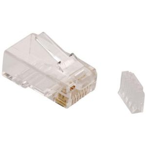 Conector RJ45 de 8 contactos CAT 6, para cable redondo.