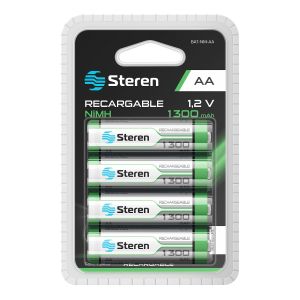 Paquete de 4 pilas recargables "AA" NiMH 1300 mAh