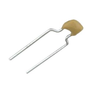 Capacitor cerámico de disco, monolítico, de 0.1 uF (micro Faradios) a 50 Volts