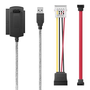 Adaptador/convertidor USB a SATA/IDE para disco duro de 3.5" o 2.5"