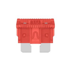 Fusible automotriz de 32 Vcc 10 A, rojo