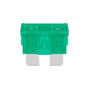Fusible automotriz de 32 Vcc 30 A, verde