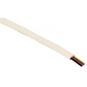 Cable telefónico de 4 vías, modular, calibre 28 AWG de color marfil
