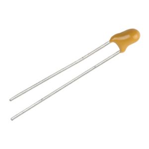 Capacitor de tantalio, de 1 uF (micro Faradios) a 35 Volts