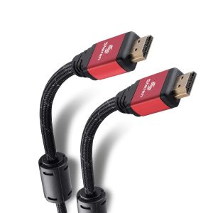 Cable HDMI 4K con filtros de ferrita y cable tipo cordón, de 1,8 m