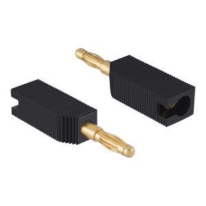 Conector banana apilable, negro