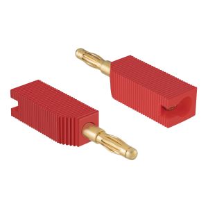 Conector banana apilable, rojo