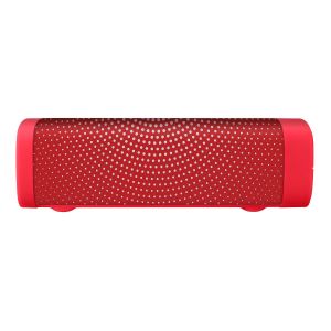 Bocina Bluetooth* mini SoundBar con acabado textil rojo