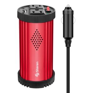 Inversor de corriente automotriz de 150 W (12 Vcc a 110 Vca), para portavasos