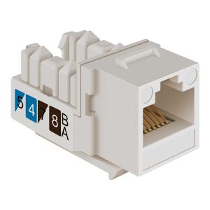 Jack RJ45 de 8 contactos a 90° CAT 6A, tipo Keystone