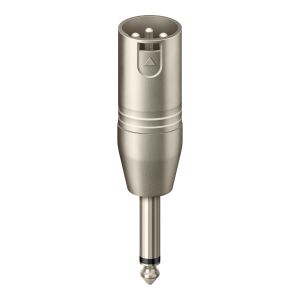 Adaptador de plug 6,3 mm a plug Cannon, monoaural, niquelado