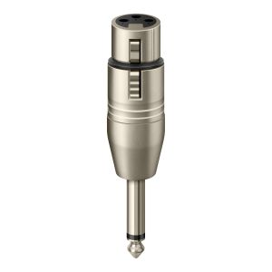 Adaptador de plug 6,3 mm a Jack Cannon, monoaural, niquelado