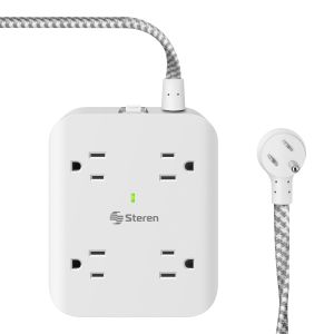 Regleta de 8 salidas con supresor de picos (310 J) y cargador USB C PD 20 W / 3 x USB 15 W