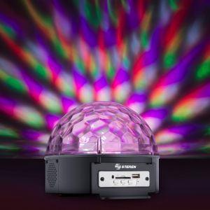 Esfera LED audio rítmica con bocinas y reproductor USB/SD