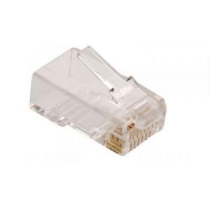 Plug RJ45 de 8 contactos CAT 6, para cable redondo.