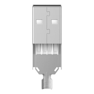 Plug USB para soldar, sin cubierta