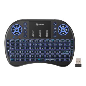 Teclado inalámbrico con touch pad y batería recargable para Smart TV