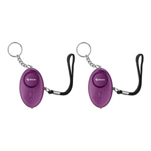 Promo de 2 Alarmas personales de 120 dB, con linterna LED color morado