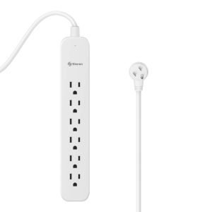 Regleta de 6 salidas verticales con supresor de picos (245 J)