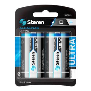 Paquete de 2 pilas alcalinas Ultra “D”