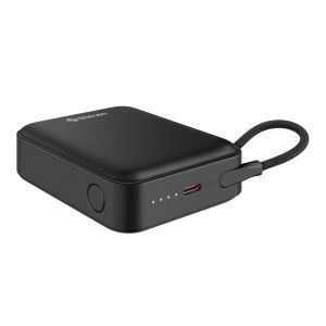 Power Bank de 10,000 mAh PD 45 W con 1 salida USB C y 1 cable USB C