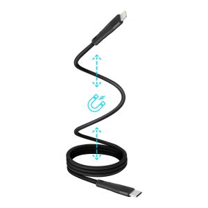 Cable USB C a Lightning magnético tipo cordón de 1 m 18 W