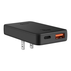 Cargador GaN USB‑C PD 45 W / USB QC 18 W, con adaptador de clavija europea
