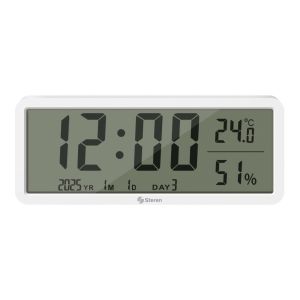Reloj digital con termómetro e higrómetro