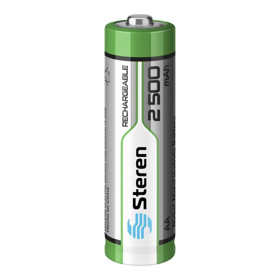 Paquete de 4 pilas recargables de alta capacidad "AA" NiMH 2500 mAh