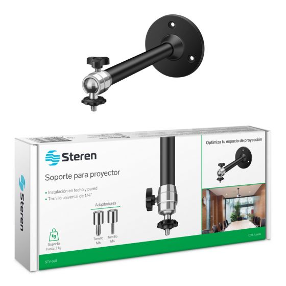 Soporte Universal Para Proyector De Techo O Pared, Ajustable 30-60 Cm, Rotación 360°, Aleación De Aluminio (Soporta 5 Kg)